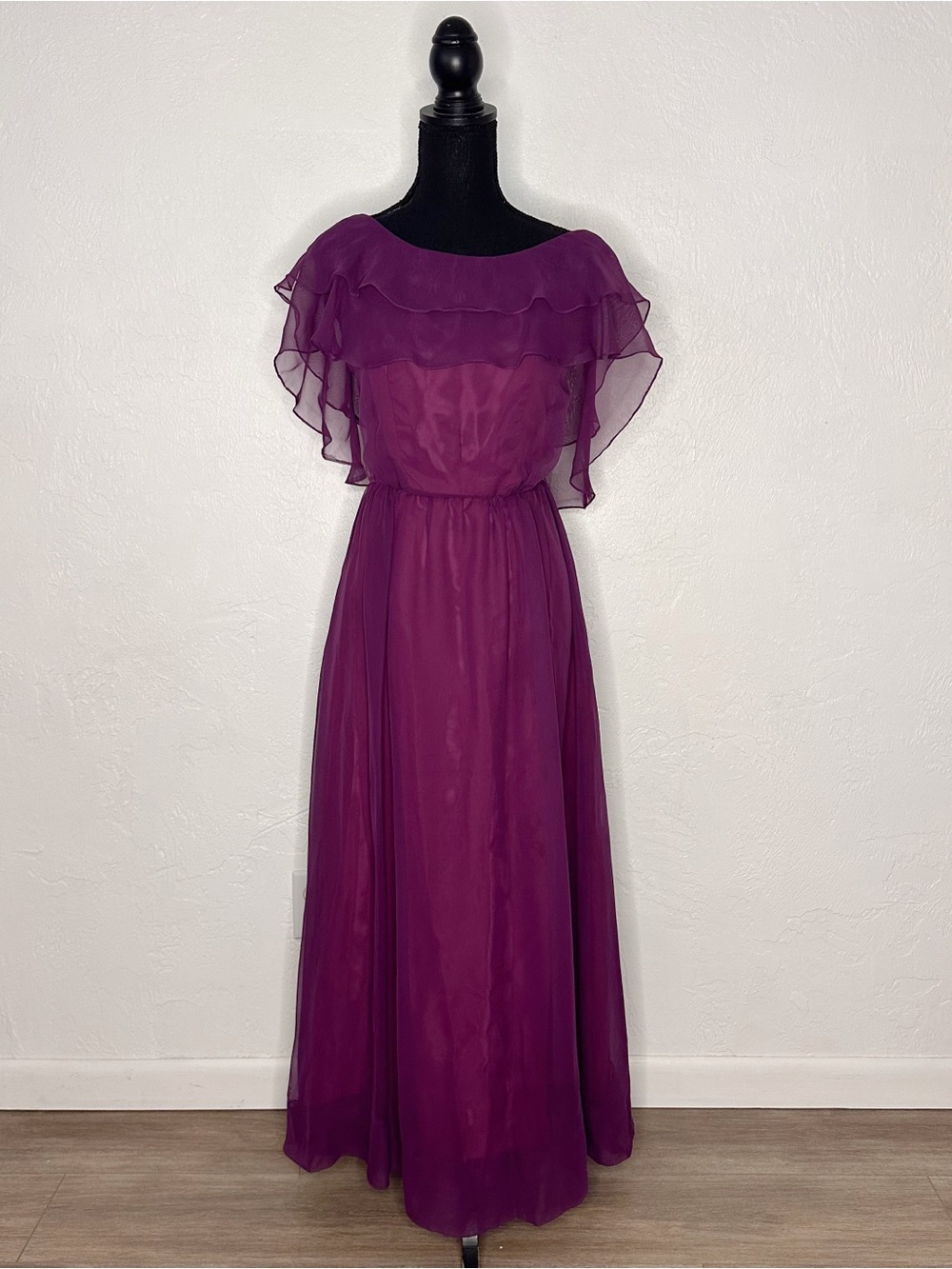 Vintage purple 1970s fantasy dress